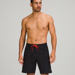 Lululemon Men’s Swim Shorts – Size 34, Multicolor Print, Zip Pocket